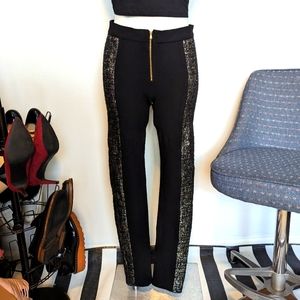 Suno Black and Gold Pants Size S